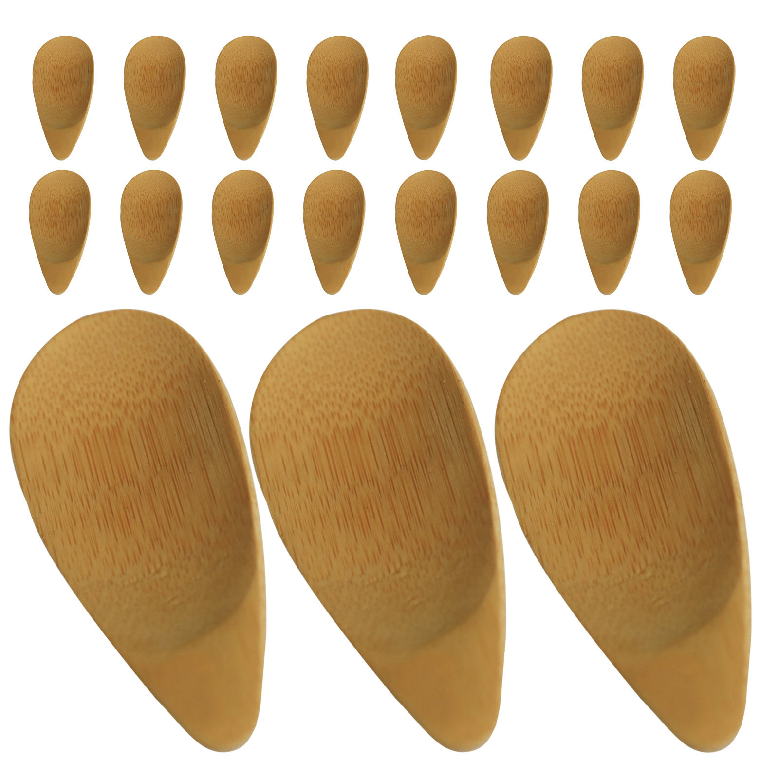 20Pcs Bamboo Facial Cream Scoo - Face Mask Skincare ulasan dan harga
