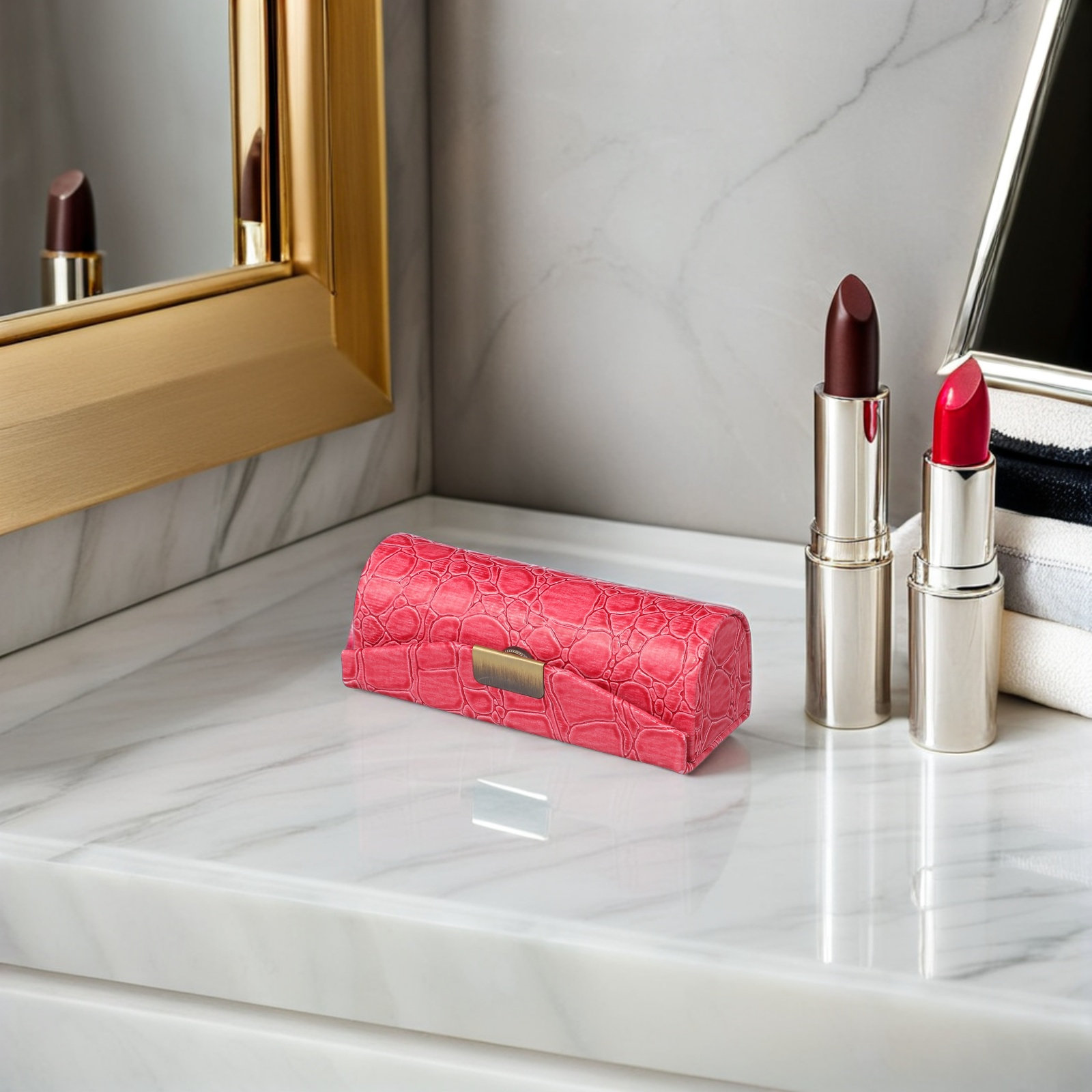 PU Lipstick Case Compact Decor - Lip Balm ulasan dan harga