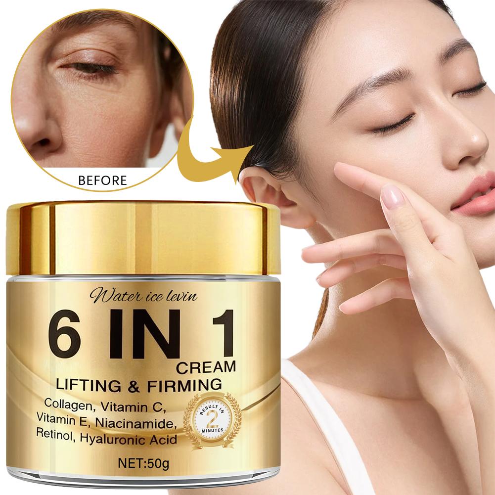 6 IN 1 Collagen Face Cream Lif - Vitamin C Serum ulasan dan harga