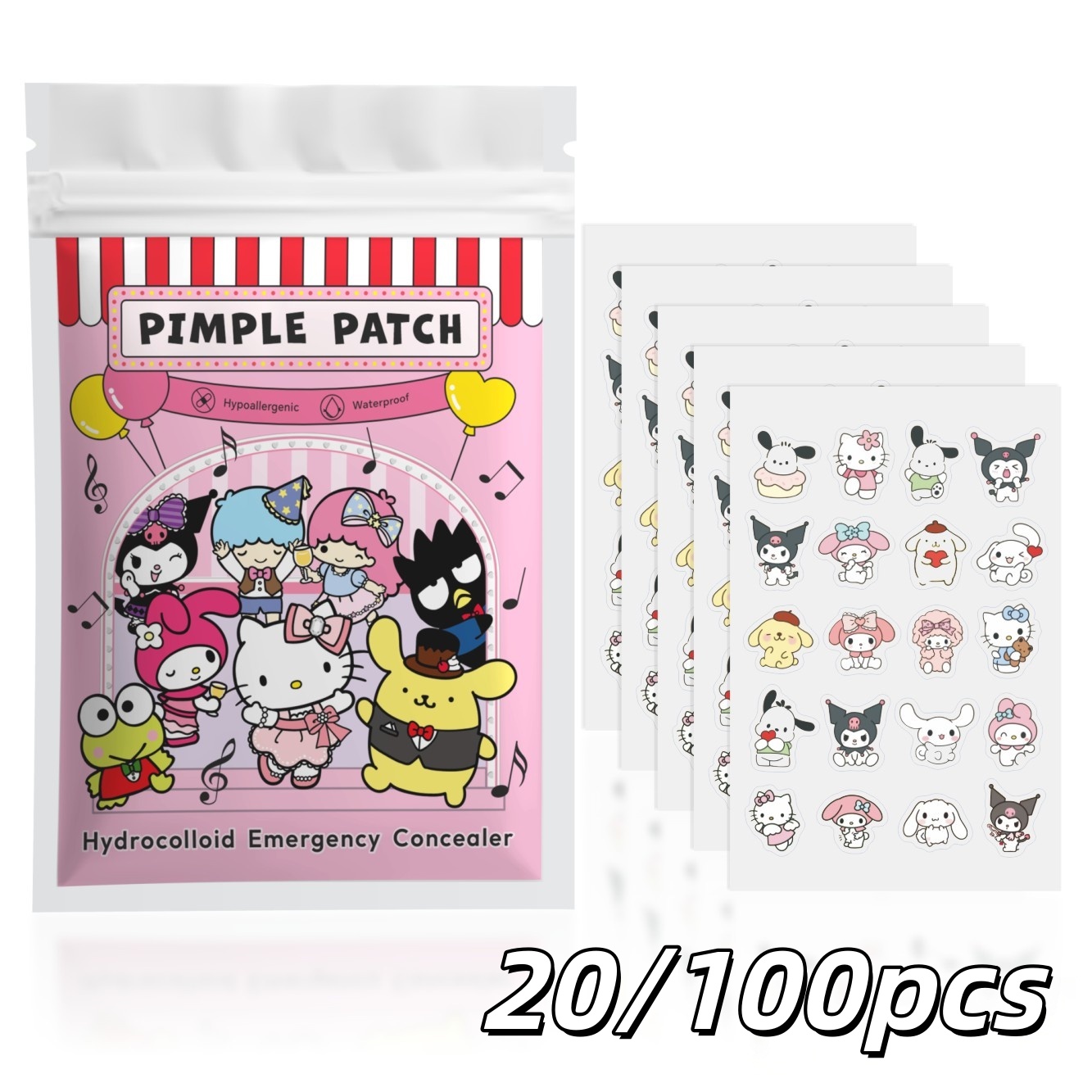 20/100pcs Hello Kitty Hydrocol - Face Moisturizer ulasan dan harga