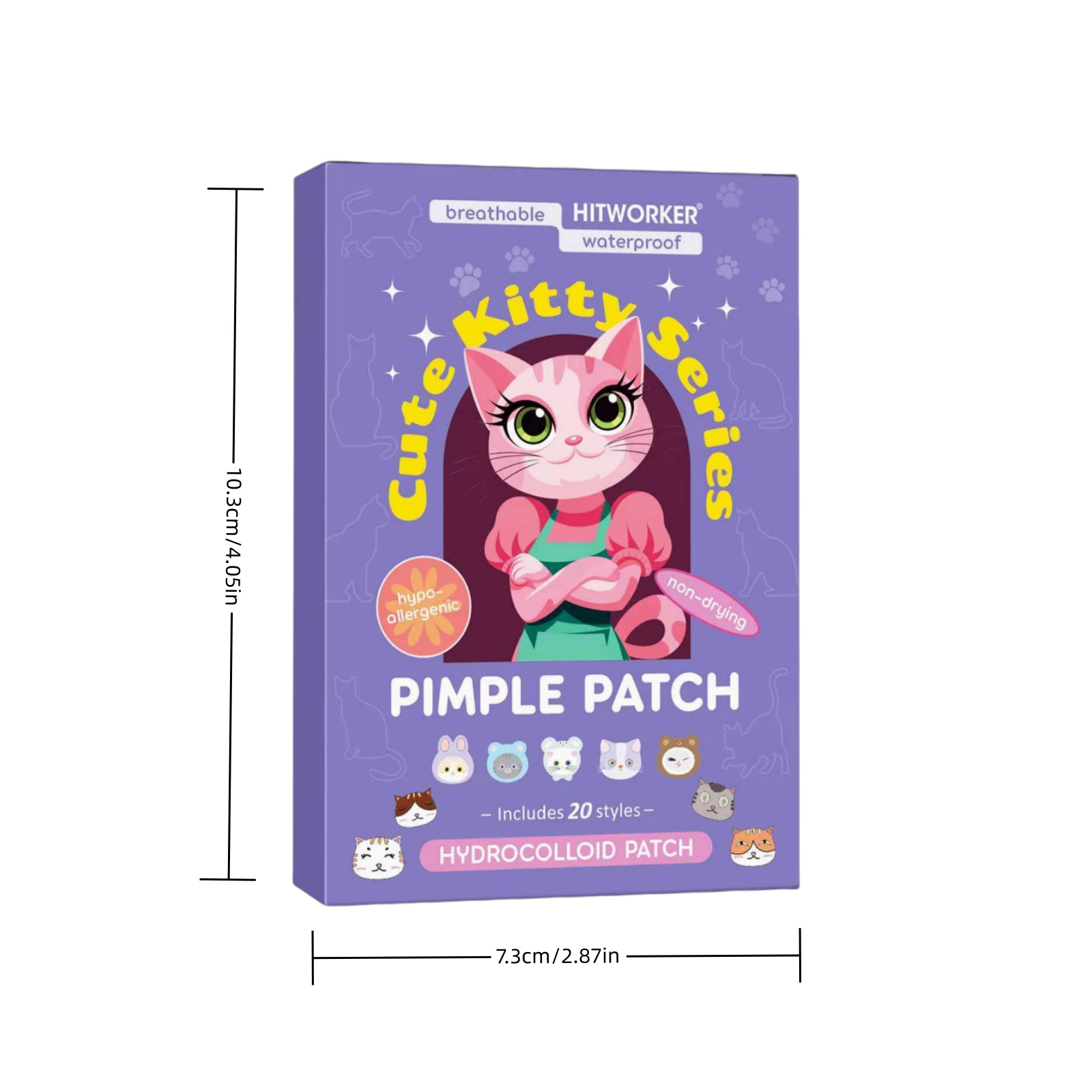 40/100/300pcs Cartoon Cat Acne - Face Oil ulasan dan harga