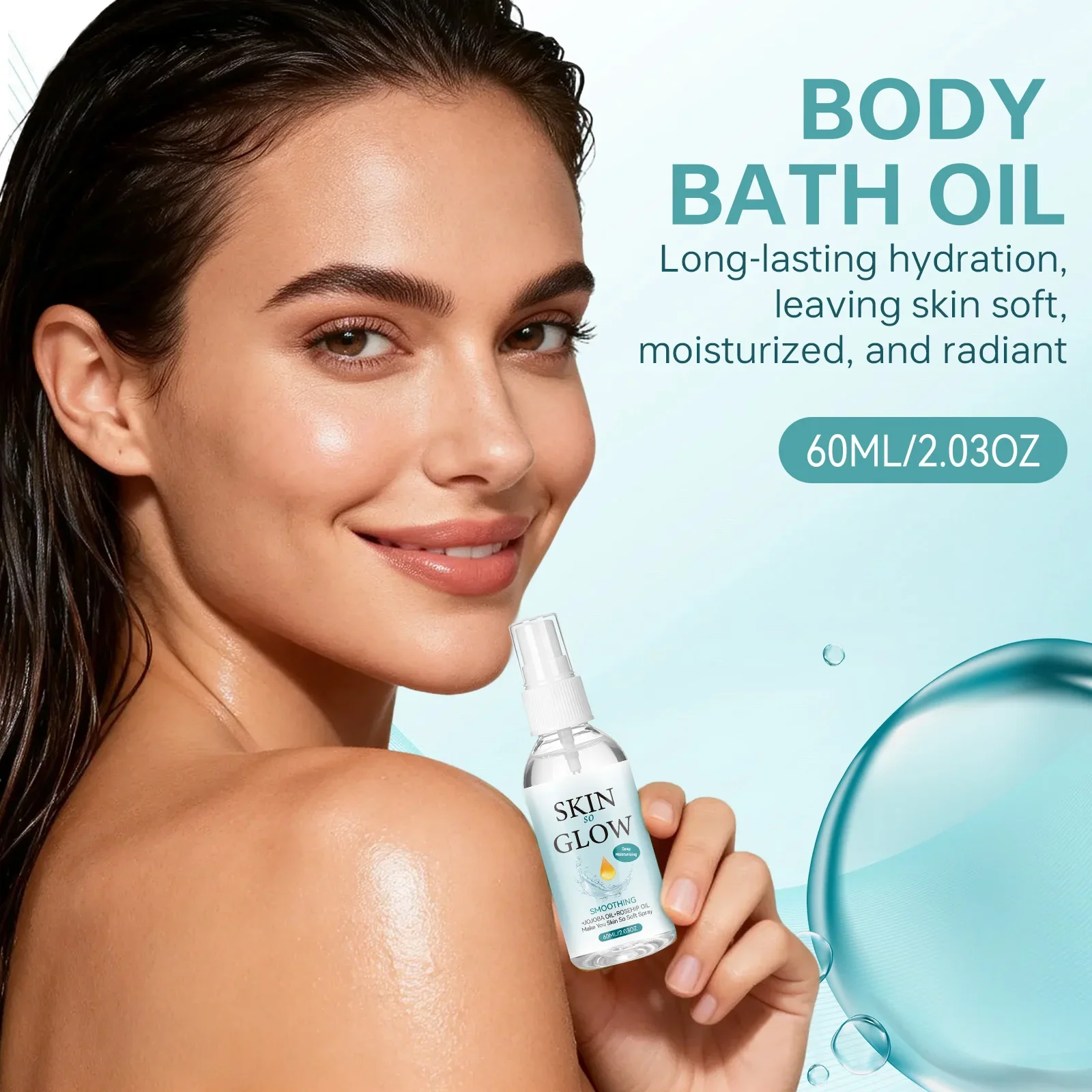 Glow Body Oil Spray 60ml with  - Face Oil Rosehip ulasan dan harga