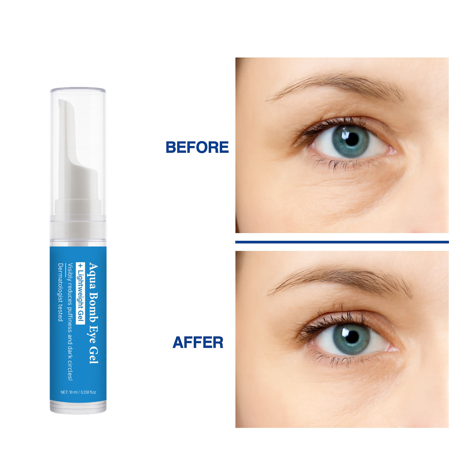 Aqua Cooling Eye Gel Caffeine  - Vitamin C Serum ulasan dan harga