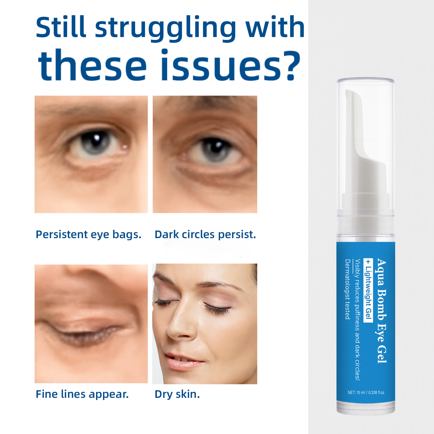 Aqua Cooling Eye Gel Caffeine  - Vitamin C Serum ulasan dan harga
