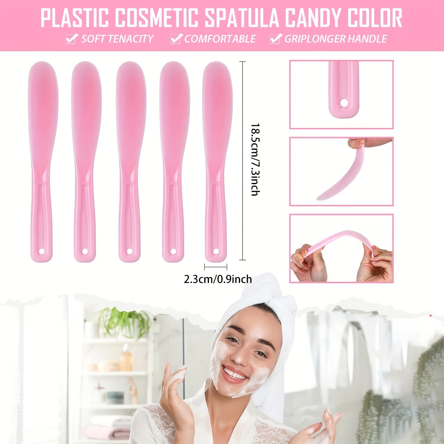 20PCS Plastic Long Facial Mask - Face Mask Skincare ulasan dan harga